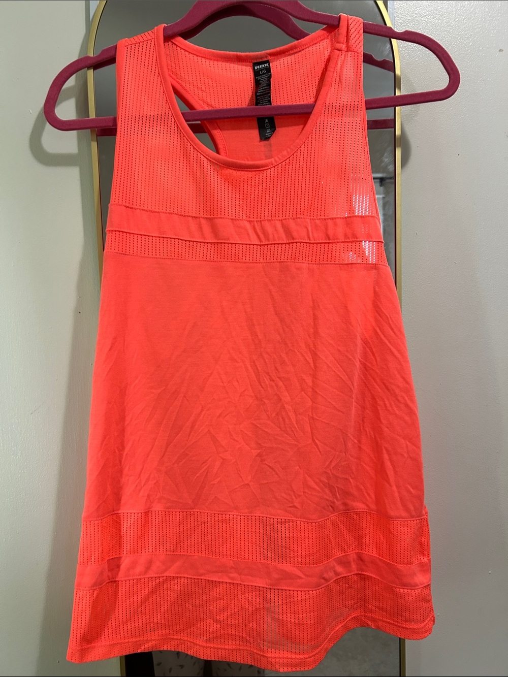 RBX Women's Neon Coral Athletic Tank